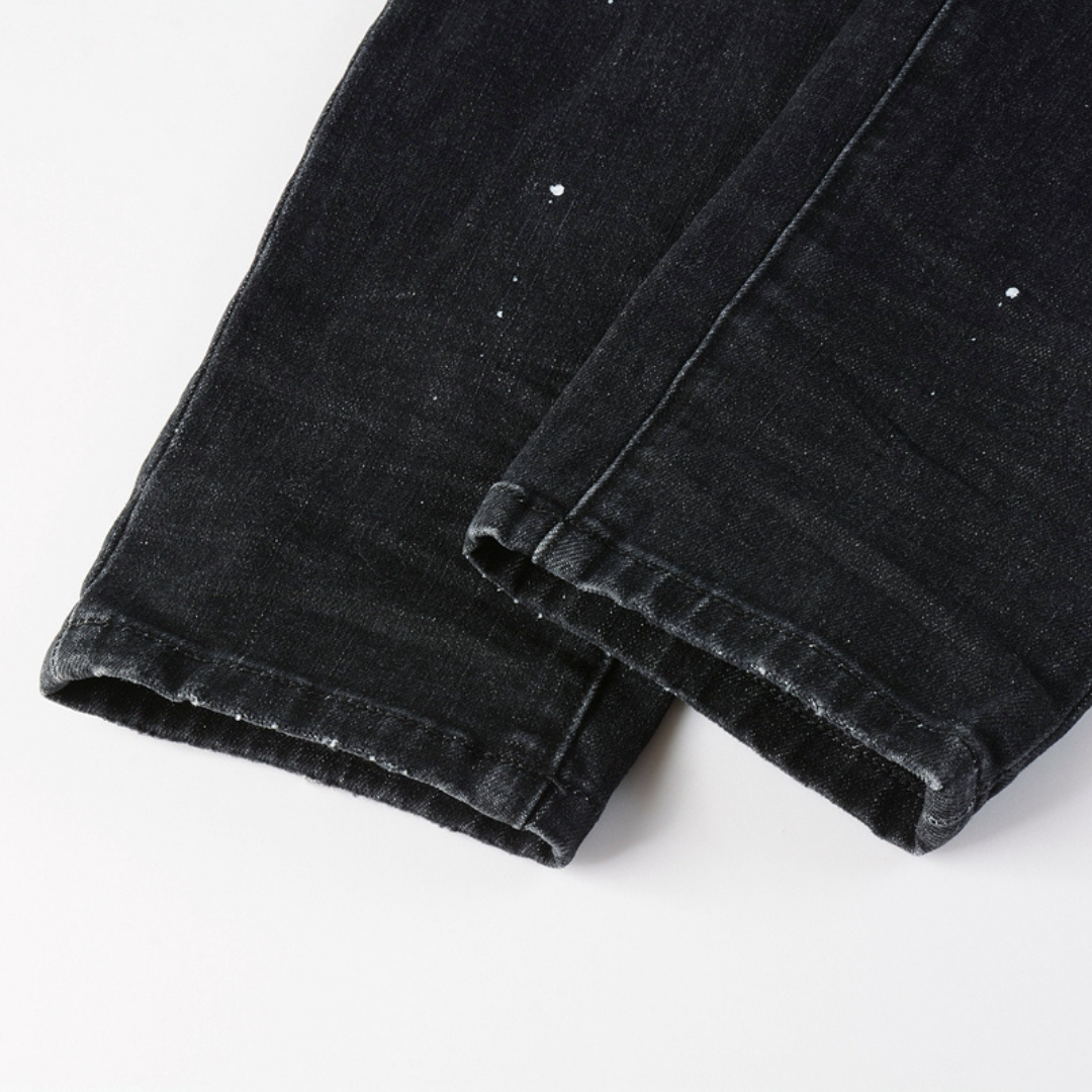 Purple Black Jeans