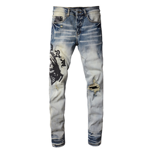 Amr Logo Black Jeans