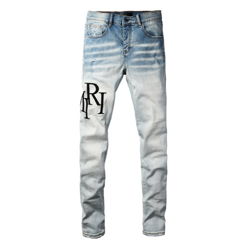 Amr Staggered Gradient Blue Jeans
