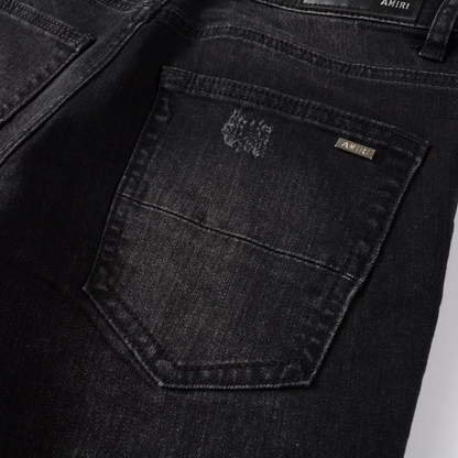 Amr Bandana Black Patch Jeans