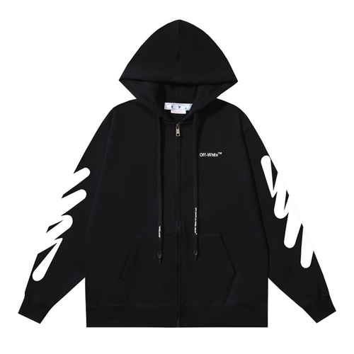 Off-W Monogram Zip Hoodie