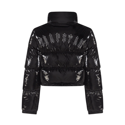 Women Decoded Hooded Shiny Black Jacket