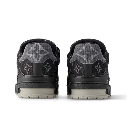 Monogram Black Grey Denim Trainer