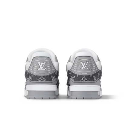 Monogram White Grey Trainer