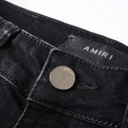 Amr Black Bandana Camo Jeans