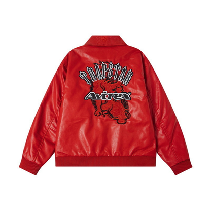 Decoded Bomber Leather Jacket