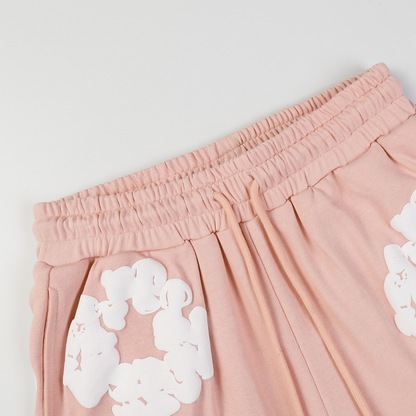 Denim Trs Pink Short set