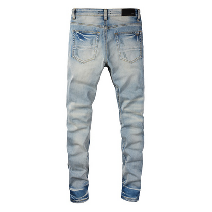Amr Black Patch Jeans