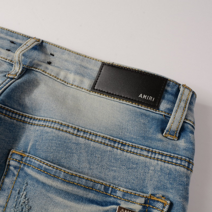 Amr Black Patch Jeans