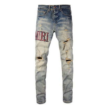 Amr Logo Blue Jeans