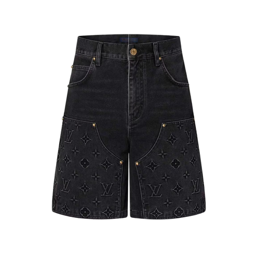 Monogram Denim Shorts