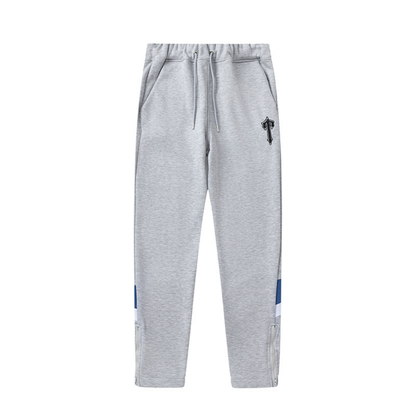V-Stripe Hooded Blue Tracksuit