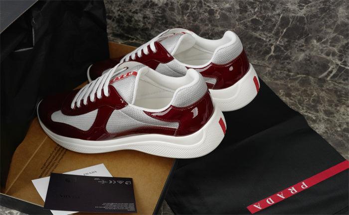 LEDER AMERICAS CUP PATENT LEATHER - BURGUNDY