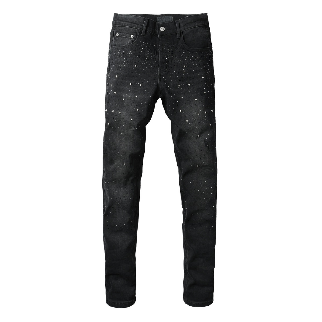 Purple Black Diamonds Jeans