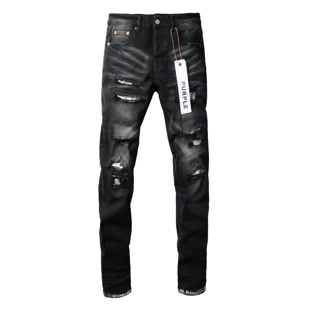 Purple Gradient Black Jeans