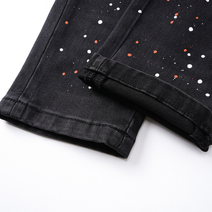 Amr Staggered Logo Jeans