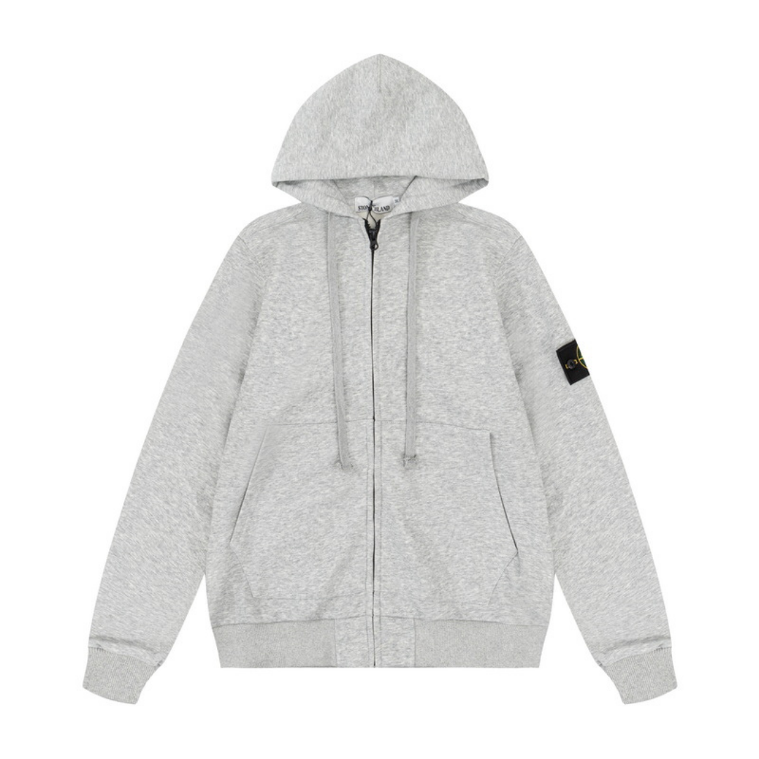 Monogram Zip Hoodie