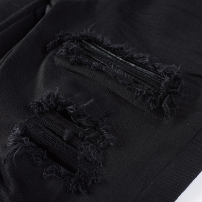 Amr Black Patch Jeans