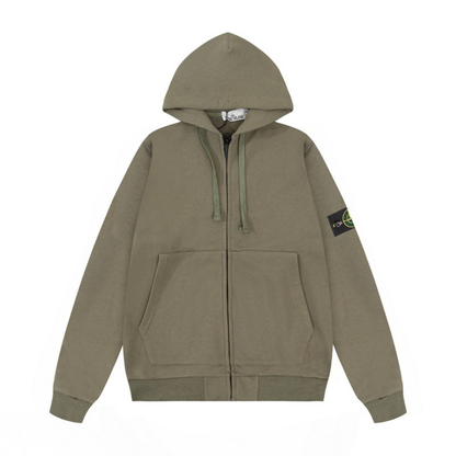 Monogram Zip Hoodie