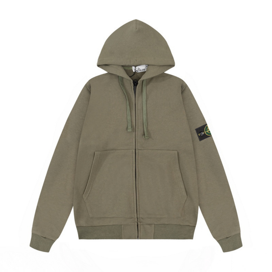 Monogram Zip Hoodie