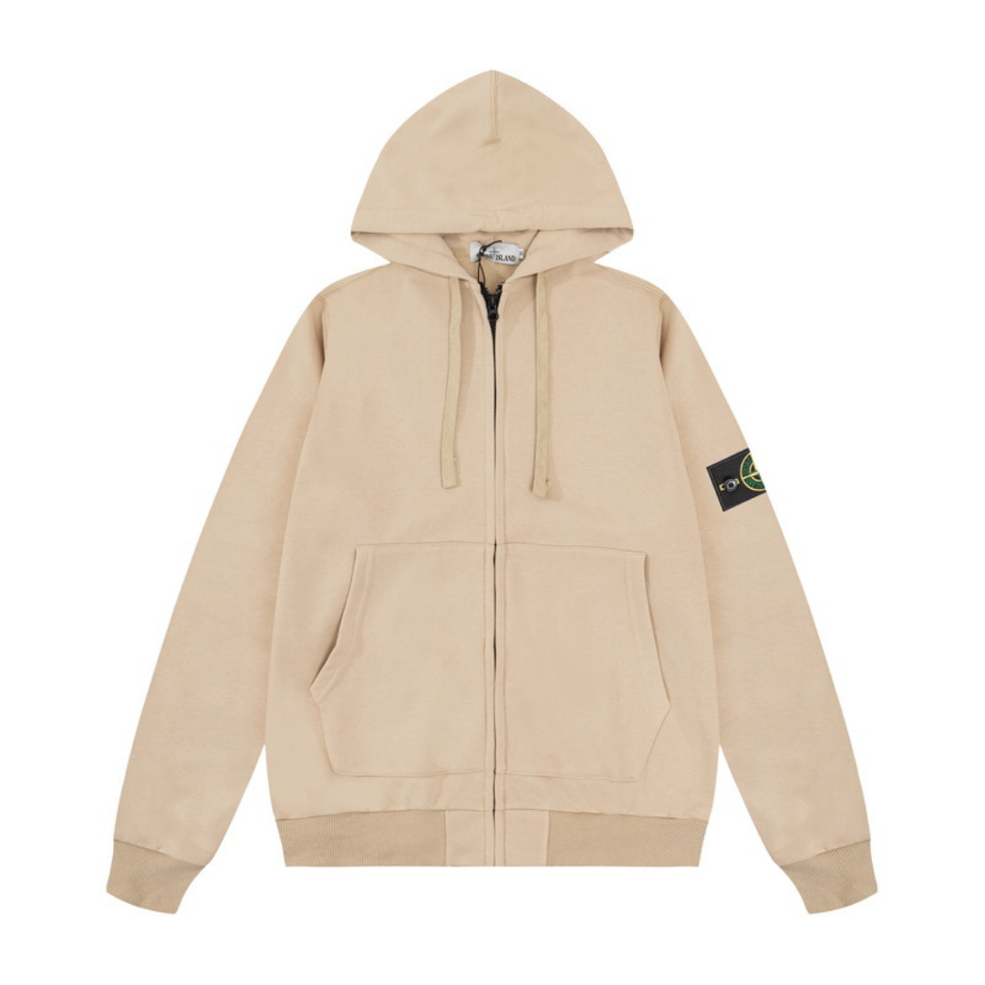Monogram Zip Hoodie