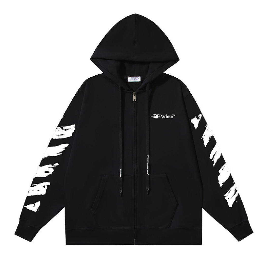 Off-W Monogram Zip Hoodie