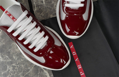 LEDER AMERICAS CUP PATENT LEATHER - BURGUNDY