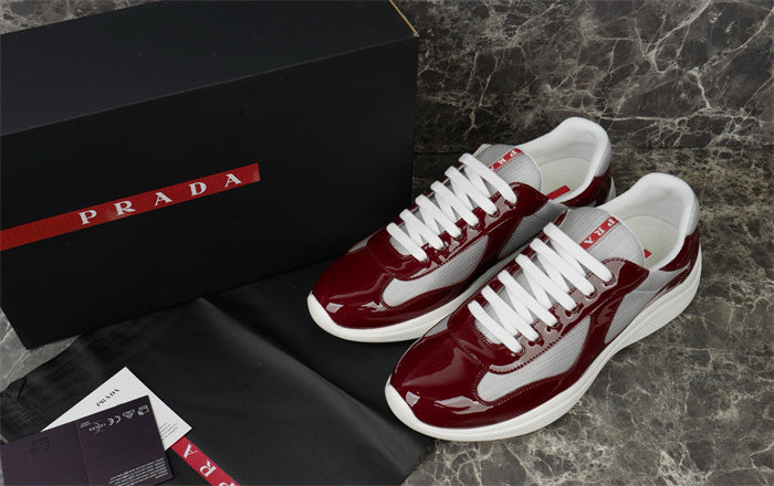 LEDER AMERICAS CUP PATENT LEATHER - BURGUNDY