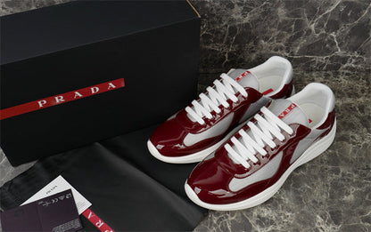 LEDER AMERICAS CUP PATENT LEATHER - BURGUNDY