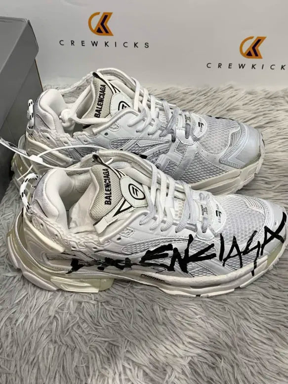 BALENCI Runner Graffiti White