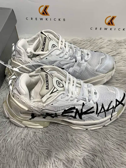 BALENCI Runner Graffiti White