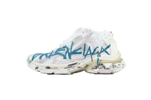 BALENCI Runner Graffiti White Blue
