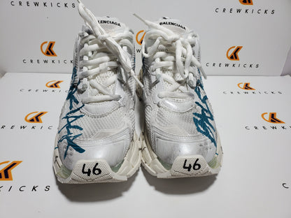 BALENCI Runner Graffiti White Blue