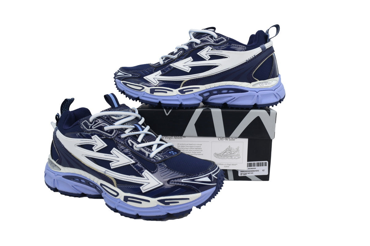 OFF 'Be Right Back' White Navy Blue